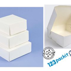 Cake Box Lot of 10 boxes size 10 x 10 x 4 inches bakery range paper brand Size10x10x4'' / 25x25x10cm eco friendly