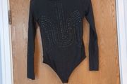 Dressy Collection Black  Bodysuit.  S. 12