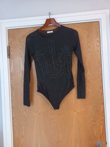 Dressy Collection Black  Bodysuit.  S. 12