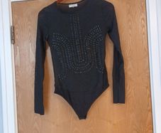 Dressy Collection Black  Bodysuit.  S. 12
