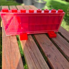 LEGO Display Case for 16 Mini Figures- Red, Excellent Condition
