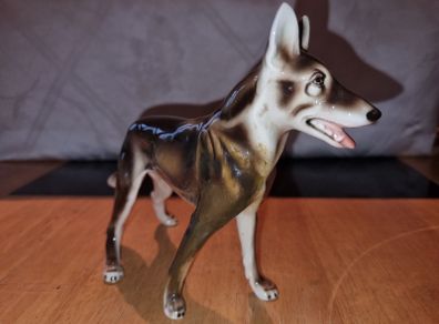 Austrian porcelain dog figurine
