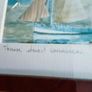 5 Different itmes-1- Framed French print of fishing boat the other is salling boat one village barflair in normanedy 28.00 euro. and 4 sliver photo frames prieced separtly Image 5