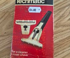 Vintage Gillette Techmatic Adjustable Razor Set - Cased & Boxed (Apollo Era Collectible)