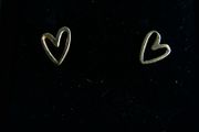 Sterling Silver 925 Gold Plated Heart Stud Earrings 0,5g