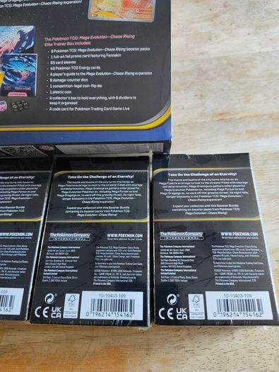 Pokemon Tcg Mega Evolution Chaos Rising Etb Plus Booster Bundles X4
