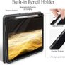 Case for iPad Pro 11 Inch (M5/M4) 2025/2024, PU Leather Case with Pencil Holder, Supports Pencil Pro and Pencil(USB-C), Adjustable Angles, Auto Sleep/Wake (Grey) Image 3