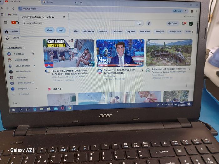 ACER ASPIRE 15, AMD A10-7300 Radeon R6, 10 Compute Cores 4C + 6G, 1.9GHz, 8GB Ram, 500GB HDD, windows 10, microsoft Edge, Opera, Chrome