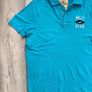 Hollister Mens Turquoise Blue Diamond Logo Polo Shirt (Size L) Image 2