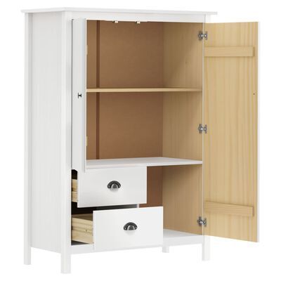 _2-Door Wardrobe Hill Range White 99x45x137 cm Solid Pine Wood