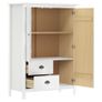 _2-Door Wardrobe Hill Range White 99x45x137 cm Solid Pine Wood Image 5