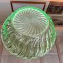 Uranium Green Vintage Glass Carnival Serving Bowl by Bagley UK Image 7