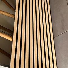 Acoustic wall panelling light oak