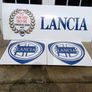 3 X Vintage Lancia Car Dealership Signs Image 2