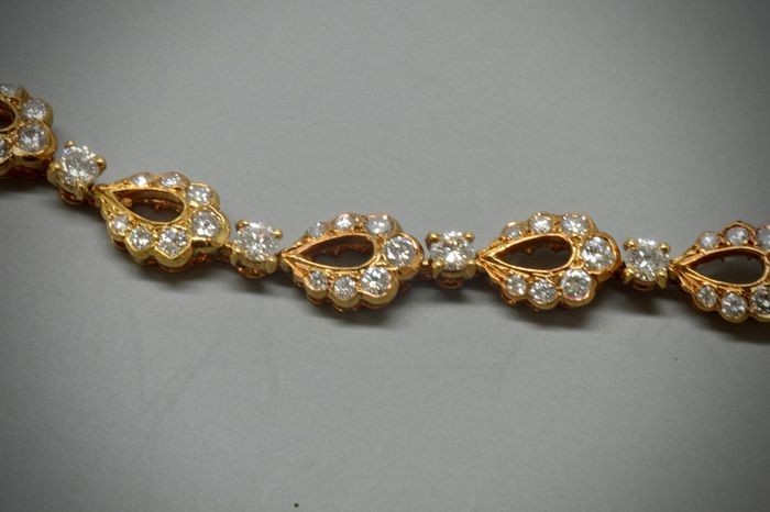 Vintage 2.4ct Diamond Bracelet - 18ct Rose Gold