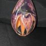 1999 Glass Eye Studio Purple Flower Paperweight Image 3