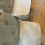 As New - 2 x White Foldable Kitchen Dining Chairs & Cushions - Can Deliver Image 2
