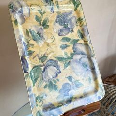 Retro Arnold Designs Floral Fiberglass Large Tray