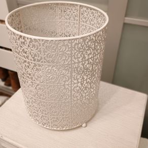 White Metal Bin