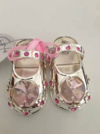 Silver Plated & Swarovski  Crystal Encrusted Ornamental Shoes