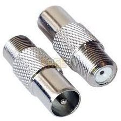 Male Coaxial to F Connector Adaptor