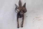 a metal fox door knocker
