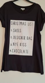 River Island Christmas Slogan T-Shirt
