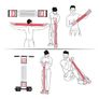Tummy Trimmer Hand Gripper Chest Expander COVVY 3 in 1 Pull-up Bars Spring Exerciser Elastic Sit Up Pull Rope Home Fitness Equipment Image 6