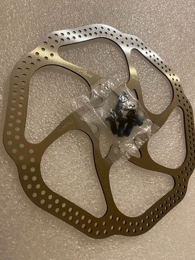 Disc brake rotor with screws