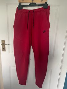 Nike red tracksuit bottoms