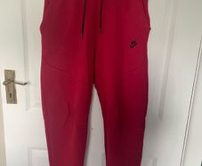 Nike red tracksuit bottoms