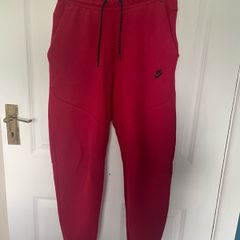 Nike red tracksuit bottoms