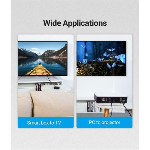 VENTION 3M Premium HDMI 2.1 UHD/3D 8K (7680x4320@60Hz) 48Gbps Luxury Model (Zinc Alloy/Cotton Braided/Gold Plated) Cable (Brand New/Warranty)