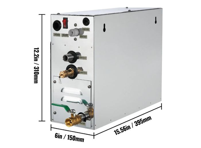 6KW Sauna Bath Steamer with LED Digital Display Steam Bath Generator 6KW Steam Room Generator for Home SPA Steam Generator with Time Control