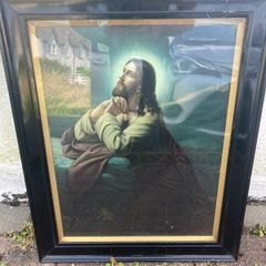 1940s holy picture framed free postage