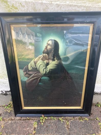 1940s holy picture framed free postage