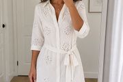 Zara white broderie anglaise dress Bnwot