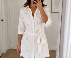 Zara white broderie anglaise dress Bnwot