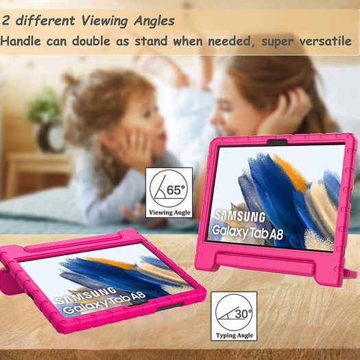 For Samsung Galaxy Tab A8 10.5 2021 Case Kids Shockproof Tablet Smart Cover EVA New Pink - FHT13SMTK1