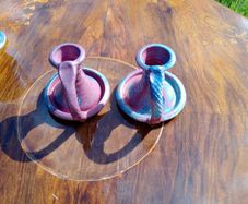 Michael Kennedy candlesticks x 2