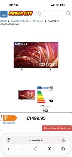 Samsung 65" Oled Tv