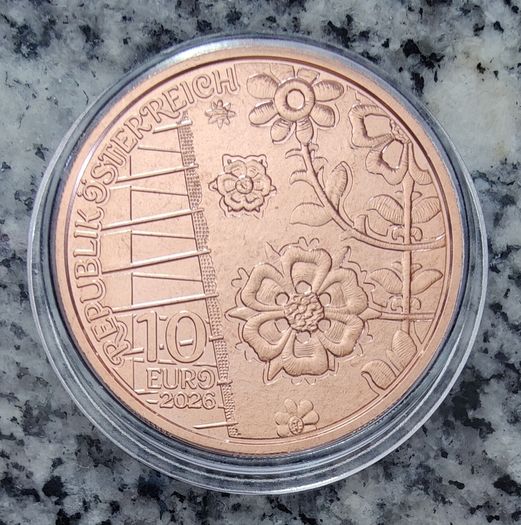 Austria 10 Euro Uncirculated Coin 2026 - Aufjuchazn Loden - Traditional and Trendy