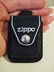 Zippo Lighter Pouch with Loop Black