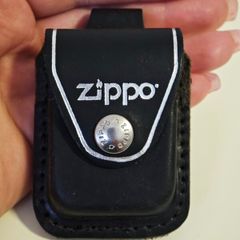 Zippo Lighter Pouch with Loop Black