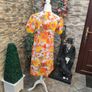 Vintage 60s 70s Yellow floral mini dress small medium Image 2