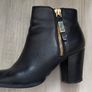 Aldo black leather boots, size 38.5, very good condition Image 2