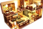 Dollhouse Miniature with Furniture, DIY DollHouse Kit Plus Dust Proof and Music Movement, 1:24 Scale Creative Room (MULTIPLE STYLES