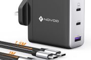 USB C Charger, MacBook Pro/Air Charger, 3-Port 120W GaN Fast Charger, PD3.0, PPS, USB Plug UK, USB-C Laptop Charger for MacBook Pro, MacBook Air, iPhone 16/15, Galaxy S24/S23, iPad, Laptops