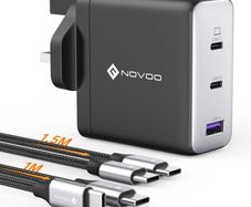 USB C Charger, MacBook Pro/Air Charger, 3-Port 120W GaN Fast Charger, PD3.0, PPS, USB Plug UK, USB-C Laptop Charger for MacBook Pro, MacBook Air, iPhone 16/15, Galaxy S24/S23, iPad, Laptops