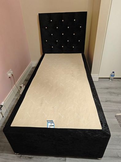 Free single velvet bed frame